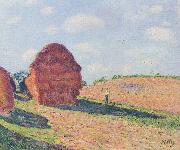 Alfred Sisley Die Strohmieten oil painting